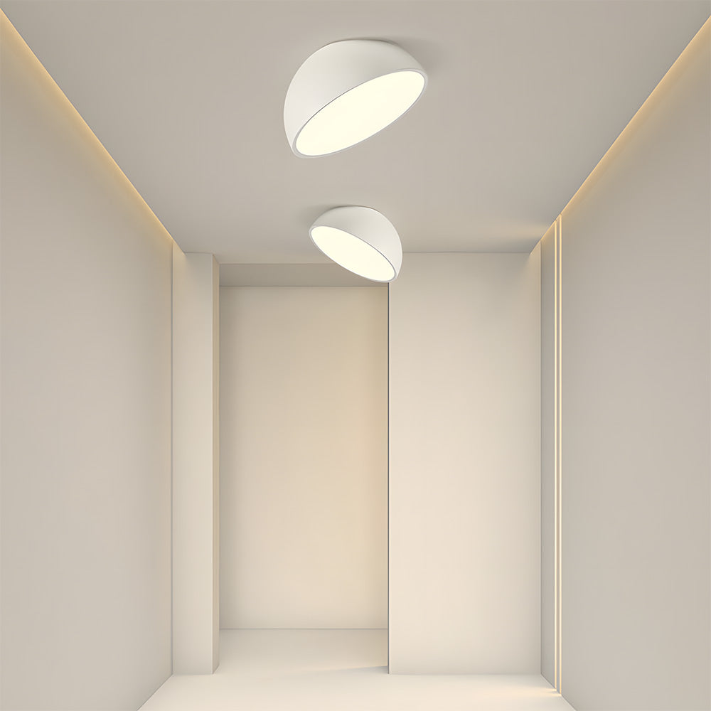 Moderne Rund LED Loftlampe Loftlamper Tech Butik Hvid D20*H20cm Varmt lys