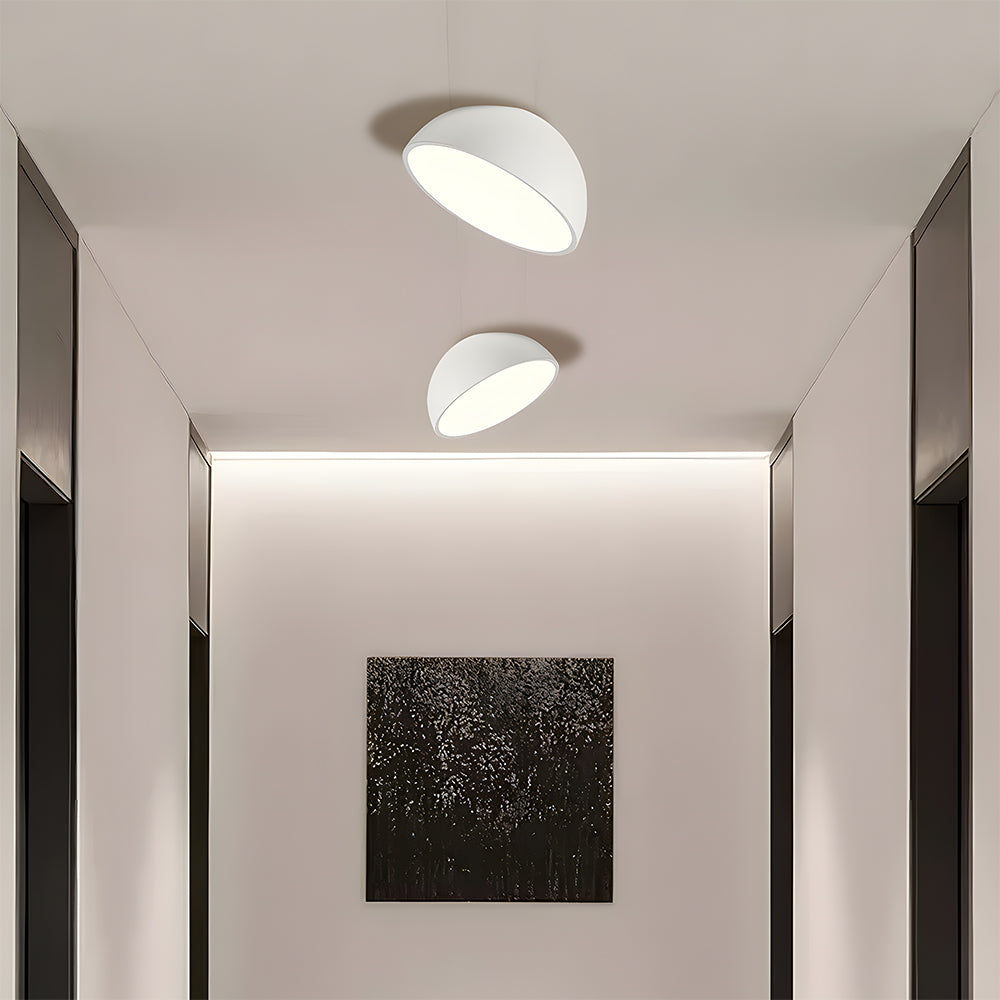 Moderne Rund LED Loftlampe Loftlamper Tech Butik Hvid D20*H20cm 3 Farveskift ved hjælp af kontakt