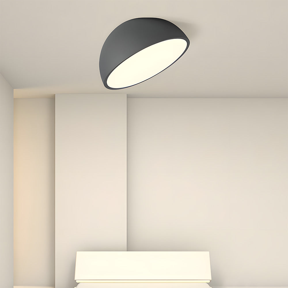 Moderne Rund LED Loftlampe Loftlamper Tech Butik Sort D30*H20cm Varmt lys