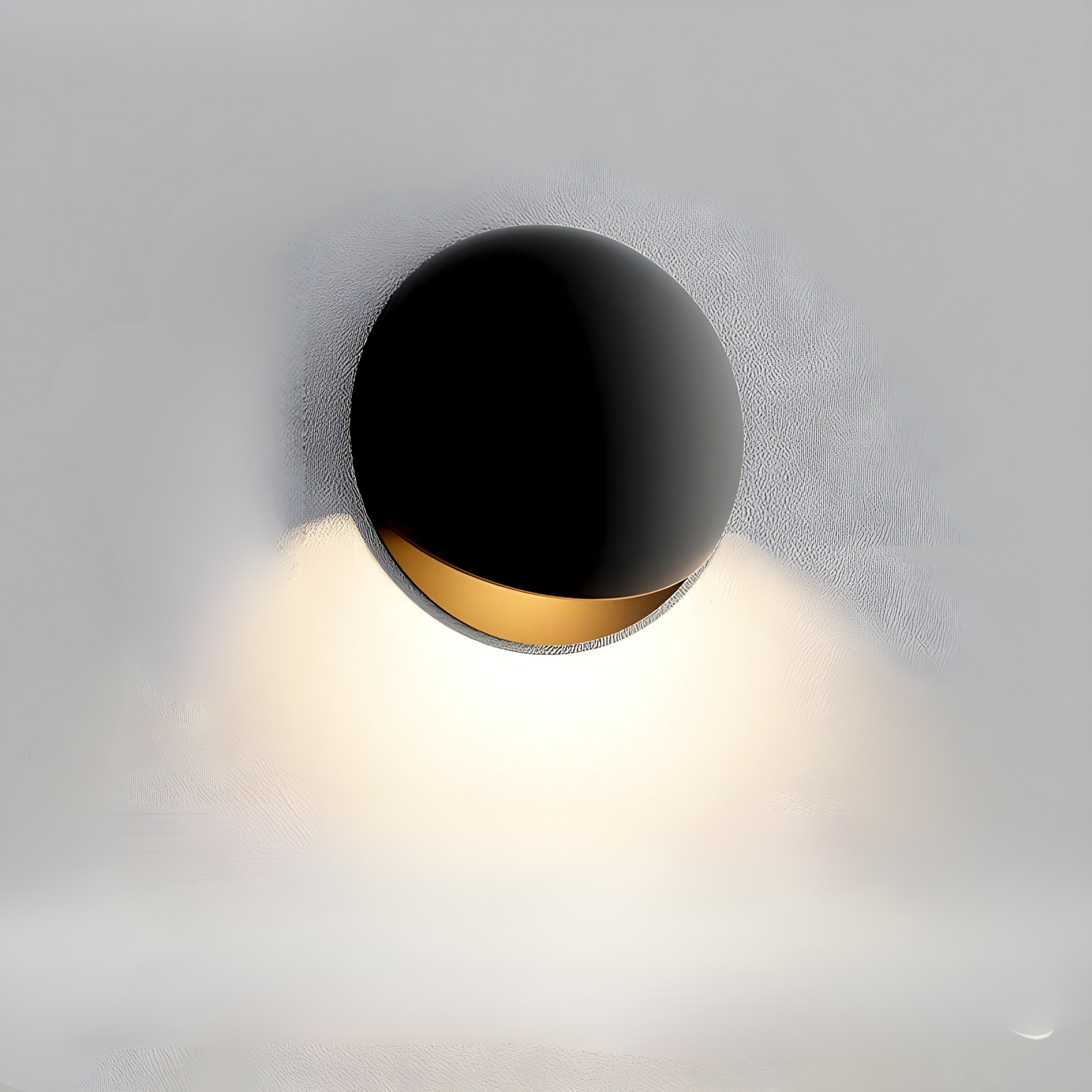 Moderne Rund Trappe Væglampe til Stilfuld Belysning Praktiske lamper Tech Butik Mat sort