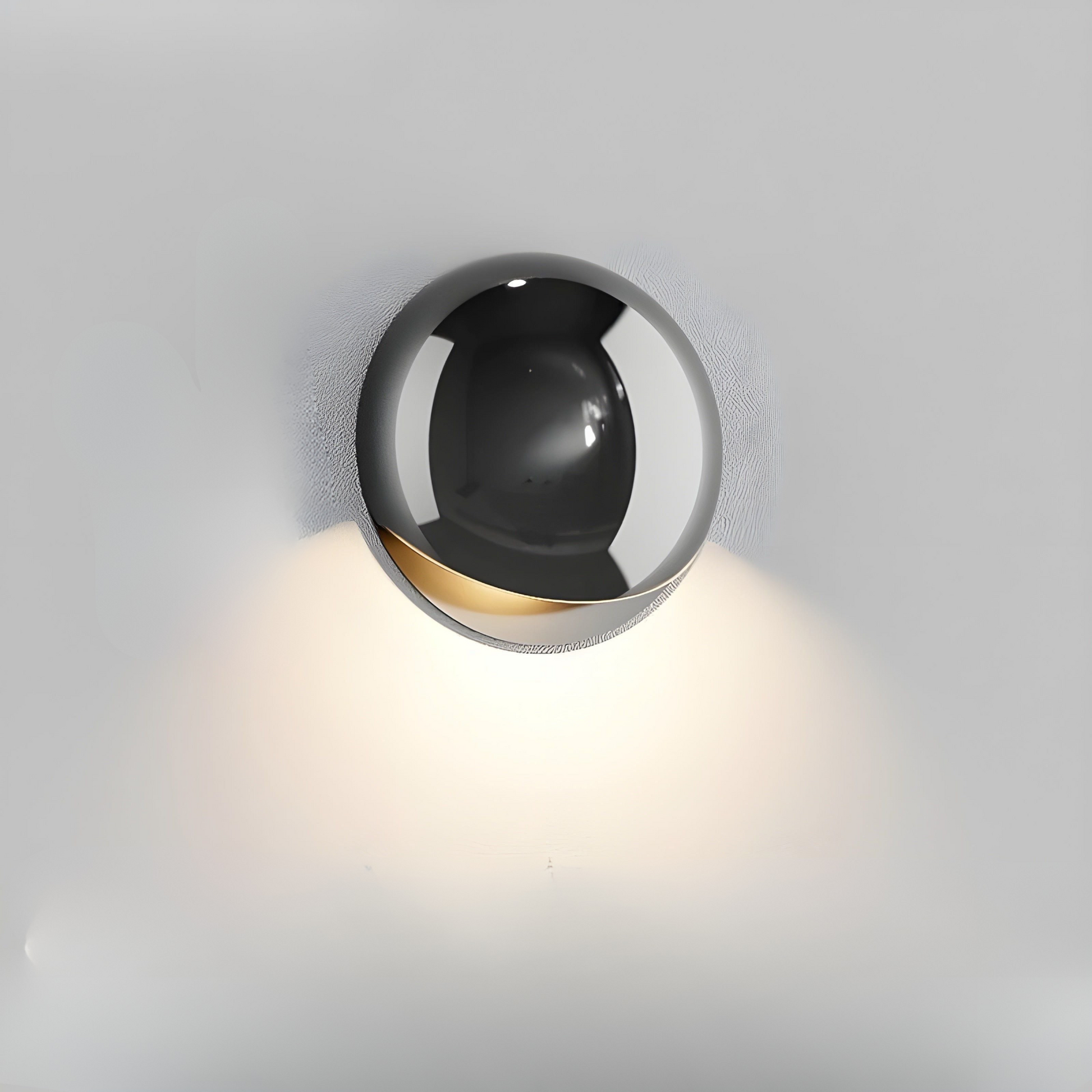 Moderne Rund Trappe Væglampe til Stilfuld Belysning Praktiske lamper Tech Butik Sort perle