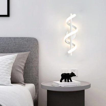 Moderne Spiral Væglampe til Indendørs Stemning Væglamper Tech Butik Hvid Kølig hvid