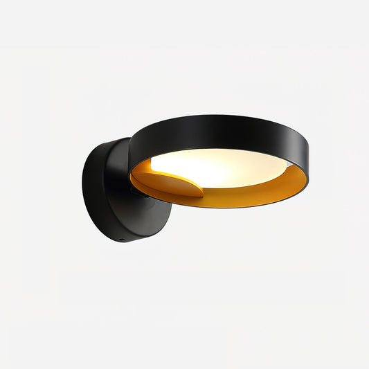 Moderne Spotlight Væglampe til Stilfuld Indendørs Belysning Væglamper Tech Butik Enkelthoveder - L 20cm x H 10cm Sort og orange Varmt lys