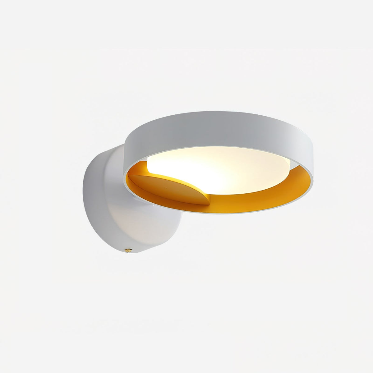 Moderne Spotlight Væglampe til Stilfuld Indendørs Belysning Væglamper Tech Butik Enkelthoveder - L 20cm x H 10cm Hvid og orange Varmt lys