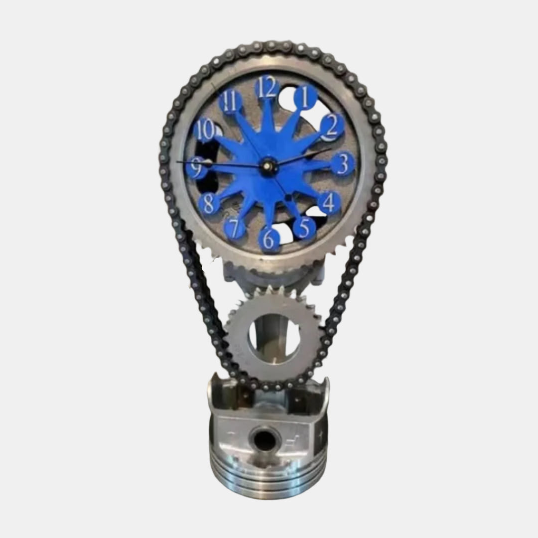 Moderne Tandhjulsvægur med Bevægelse og Støjsvag Præcision Ure Tech Butik Blå