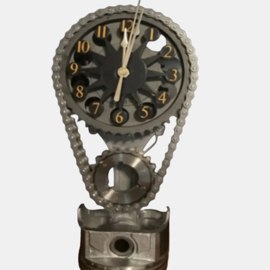 Moderne Tandhjulsvægur med Bevægelse og Støjsvag Præcision Ure Tech Butik Sort