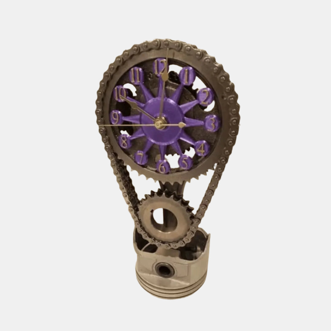 Moderne Tandhjulsvægur med Bevægelse og Støjsvag Præcision Ure Tech Butik Lilla