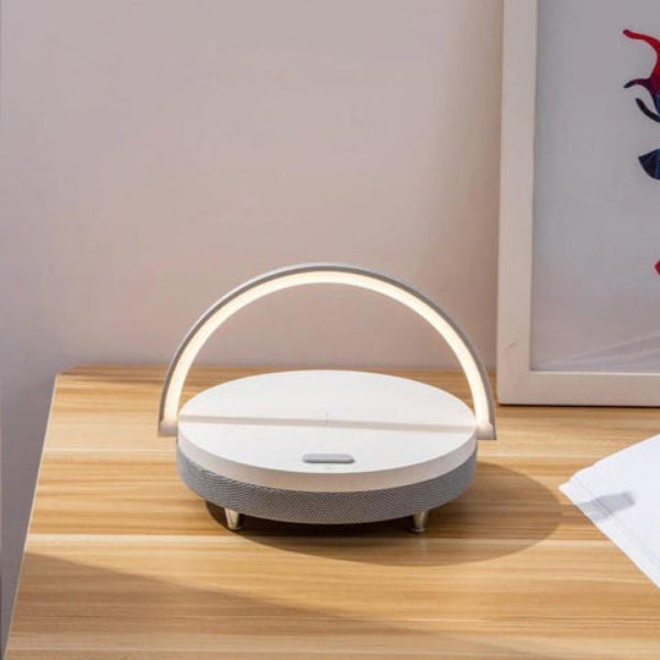 Moderne Trådløs Oplader Højttaler Lampe med Justerbar Lysstyrke Højttalere & Lyd Tech Butik