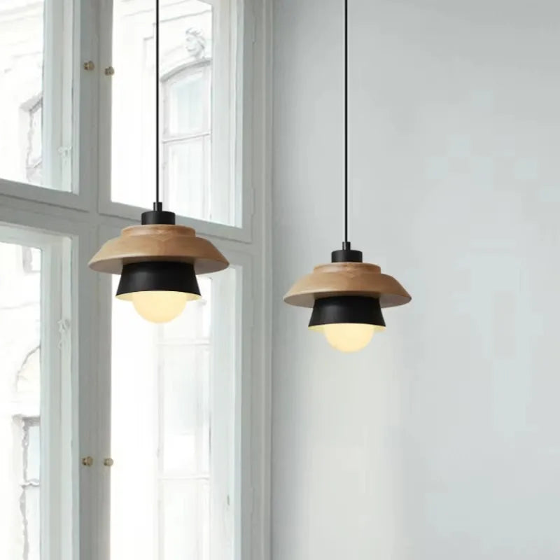 Moderne Træpendel med Farverigt Nordisk Design Hængelamper Tech Butik