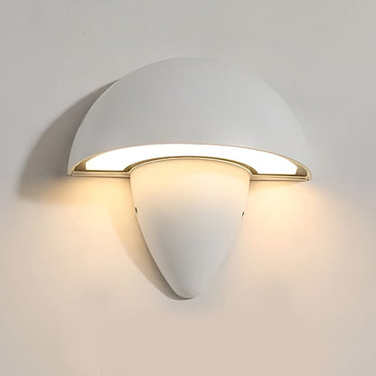 Moderne Udendørs Væglampe med Unikt Svampeformet Design Væglamper Tech Butik Hvid Varm hvid