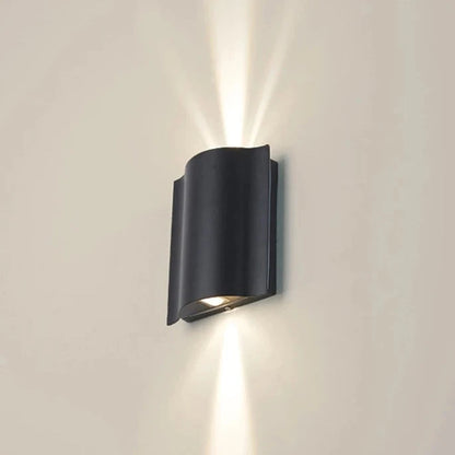 Arc LED Udendørs Væglampe – Vandtæt Bølgedesign Udendørs belysning Tech Butik