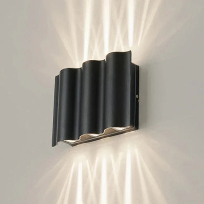 Arc LED Udendørs Væglampe – Vandtæt Bølgedesign Udendørs belysning Tech Butik
