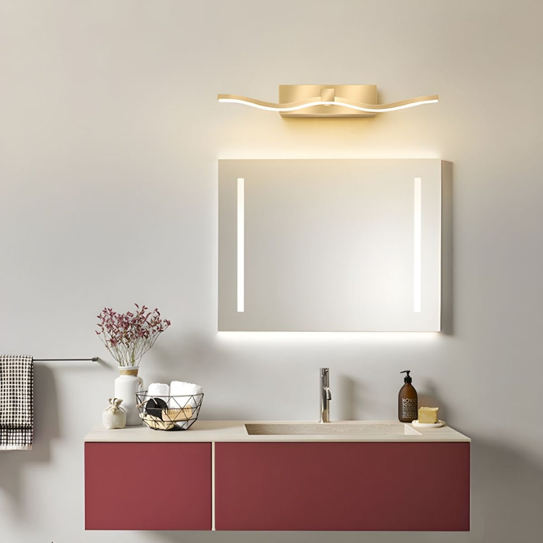 Moderne Væglampe med Bølgeinspireret Design til Indendørsbrug Væglamper Tech Butik