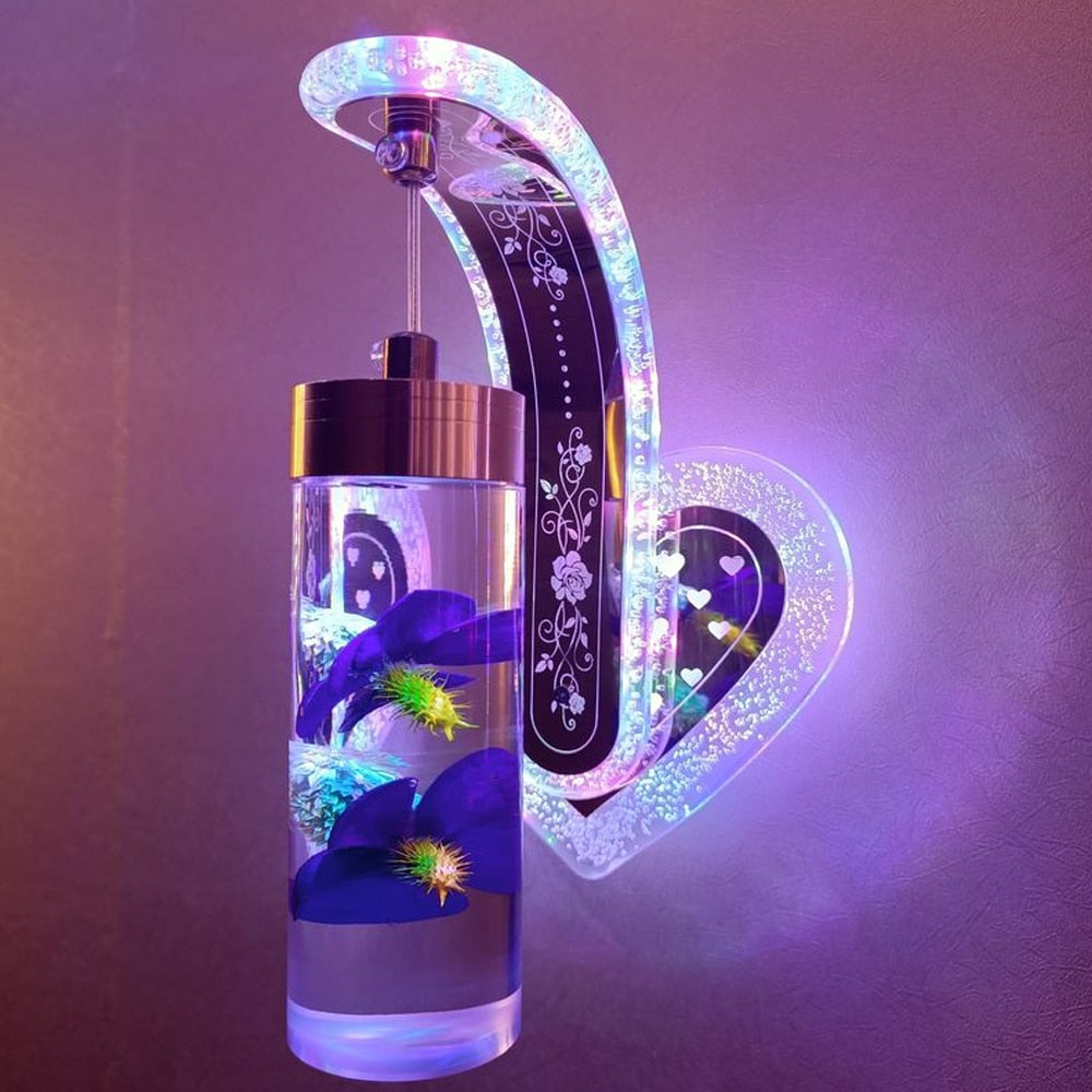 Moderne Væglampe med Blomsterdetalje Stemningsbelysning Tech Butik D