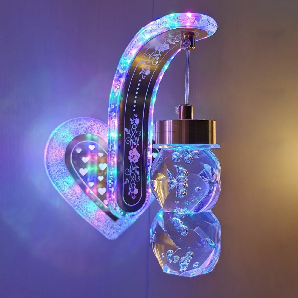 Moderne Væglampe med Blomsterdetalje Stemningsbelysning Tech Butik E