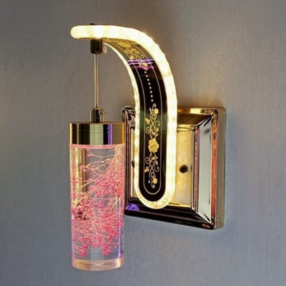 Moderne Væglampe med Blomsterdetalje Stemningsbelysning Tech Butik O