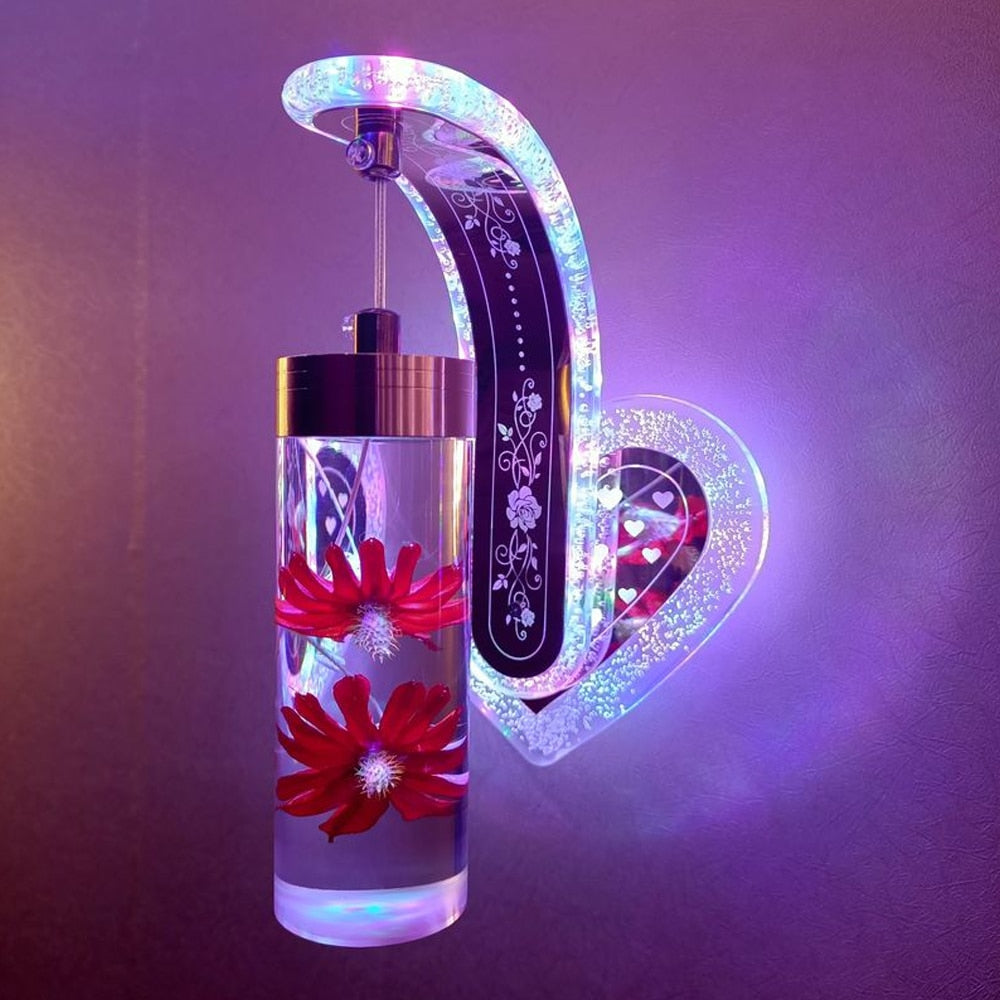 Moderne Væglampe med Blomsterdetalje Stemningsbelysning Tech Butik B