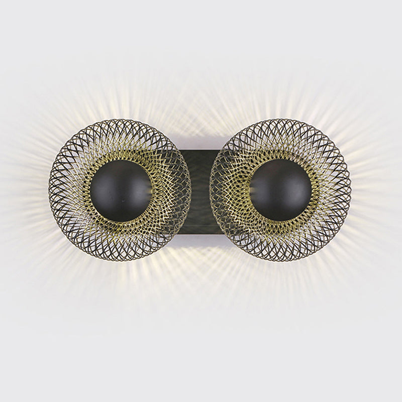 Moderne Væglampe med Elegant Metalfinish Væglamper Tech Butik Sort 2-lys