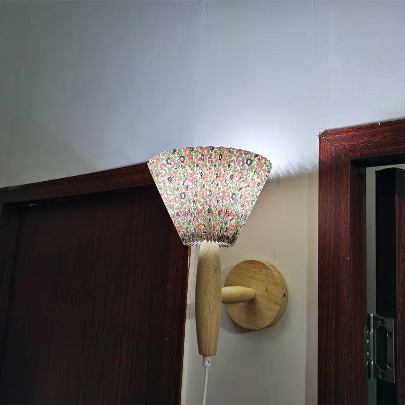 Moderne Væglampe med Plisseret Skærm Væglamper Tech Butik C