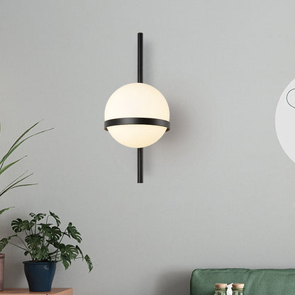 Moderne Væglampe med Rund Glasdetalje Væglamper Tech Butik