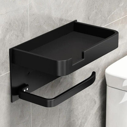 Moderne Vægmonteret Toiletpapirholder med Elegant Finish Toiletpapirholder Tech Butik Sort