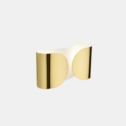 Moderne Væglampe i Pulverlakeret Stål med Indirekte Belysning Væglampe Tech Butik Guld Dia 28cm x H 15cm Varm Hvid