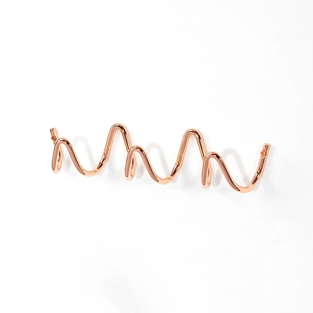 Moderne Væghængt Krogerekke i Smedejern – Stilfuld og Funktionel Organisering Kroge & Krogstænger Tech Butik Roséguld