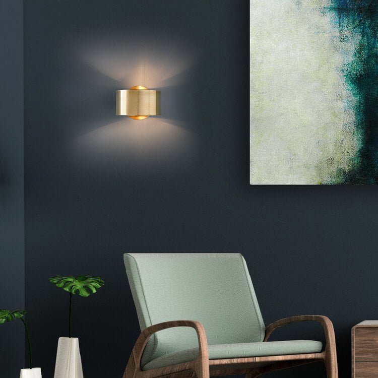 Moderne Vægskonce i Børstet Messing – Elegant Belysning til Hjemmet Belysning Tech Butik