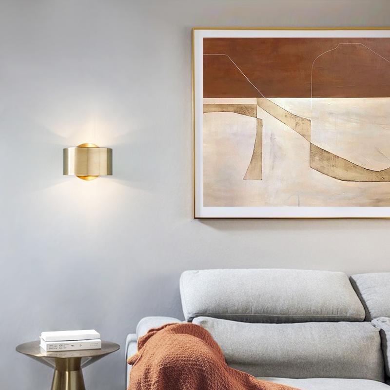 Moderne Vægskonce i Børstet Messing – Elegant Belysning til Hjemmet Belysning Tech Butik