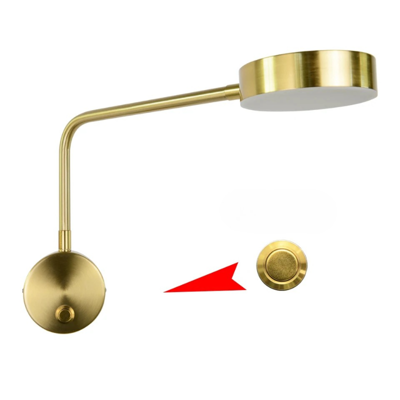 Moderne justerbar LED-væglampe til elegante rum Væglamper Tech Butik Guld B - Med kontakt Kold hvid