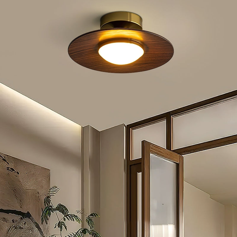 Moderne loftslampe med detaljer i imiteret træ Loftslampe Tech Butik