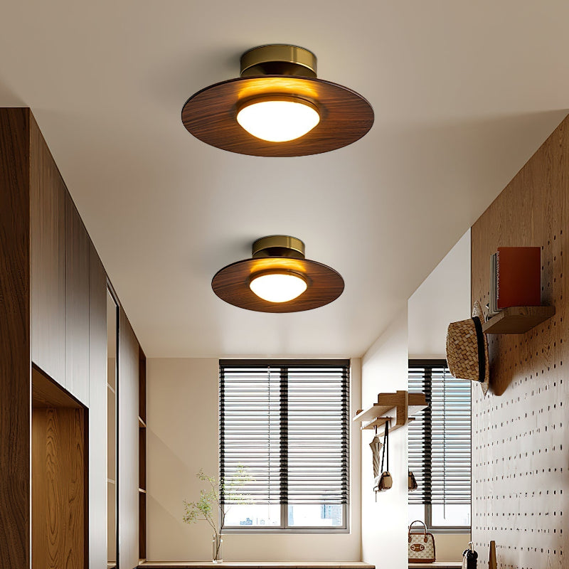 Moderne loftslampe med detaljer i imiteret træ Loftslampe Tech Butik