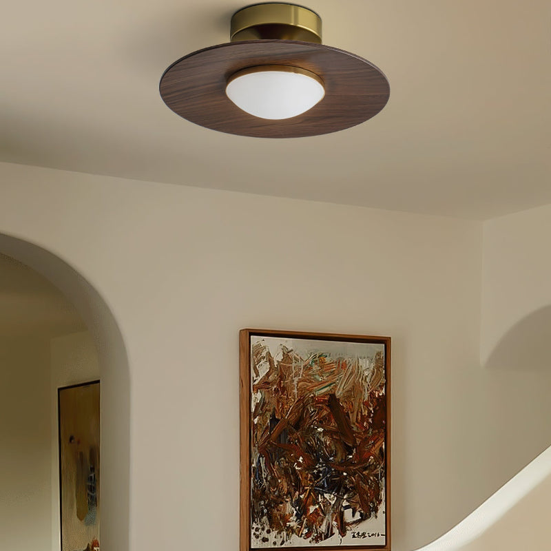 Moderne loftslampe med detaljer i imiteret træ Loftslampe Tech Butik