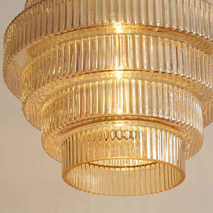 Moderne messingfarvet glaspendel i flaskedesign Hængende lampe Tech Butik