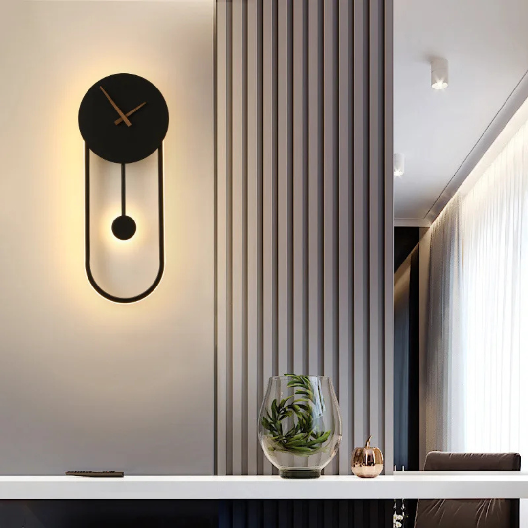 Moderne minimalistisk LED vægur Ure Tech Butik B (56 x 22 cm)