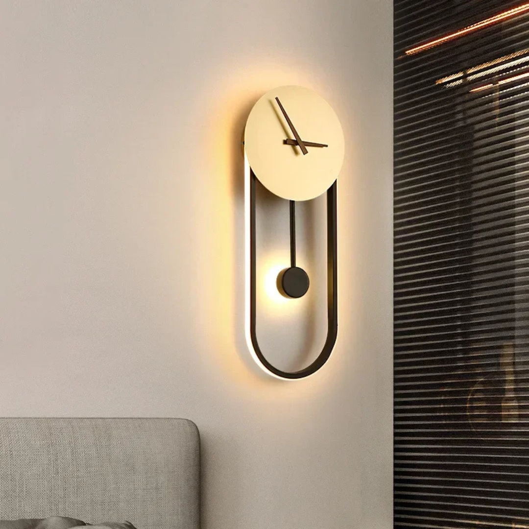 Moderne minimalistisk LED vægur Ure Tech Butik C (56 x 22 cm)