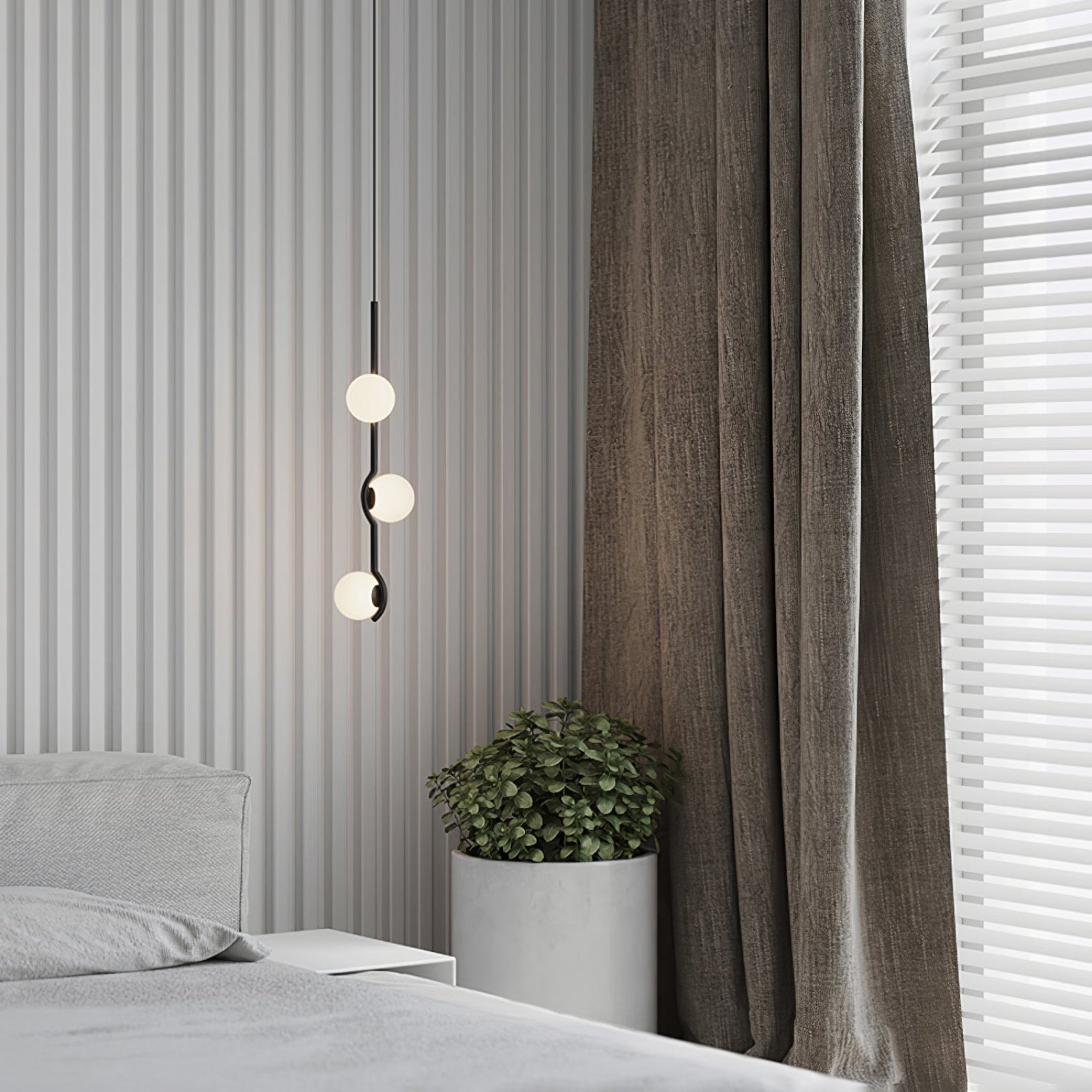 Moderne minimalistisk glaspendellampe med elegant design Hængende lampe Tech Butik