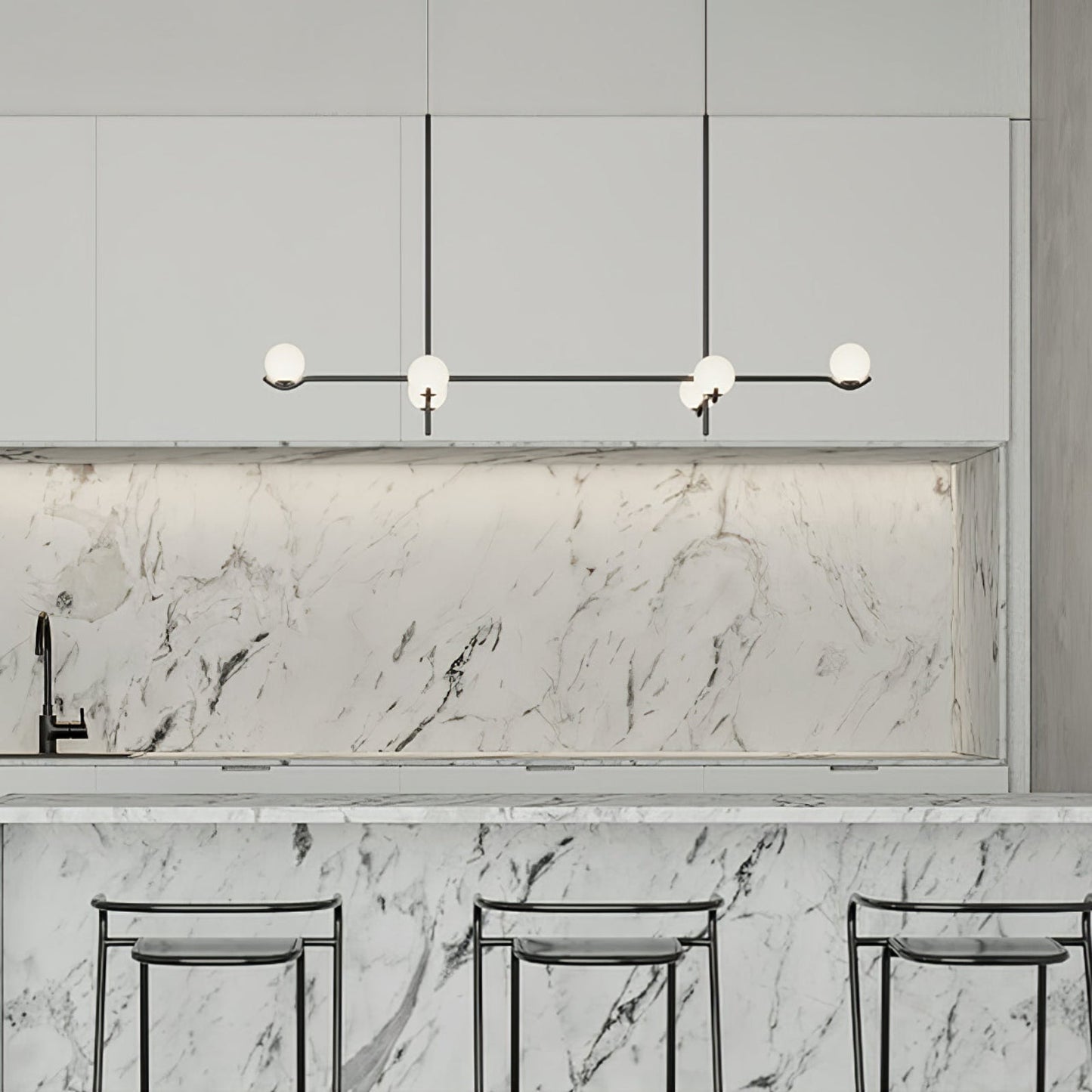 Moderne minimalistisk glaspendellampe med elegant design Hængende lampe Tech Butik