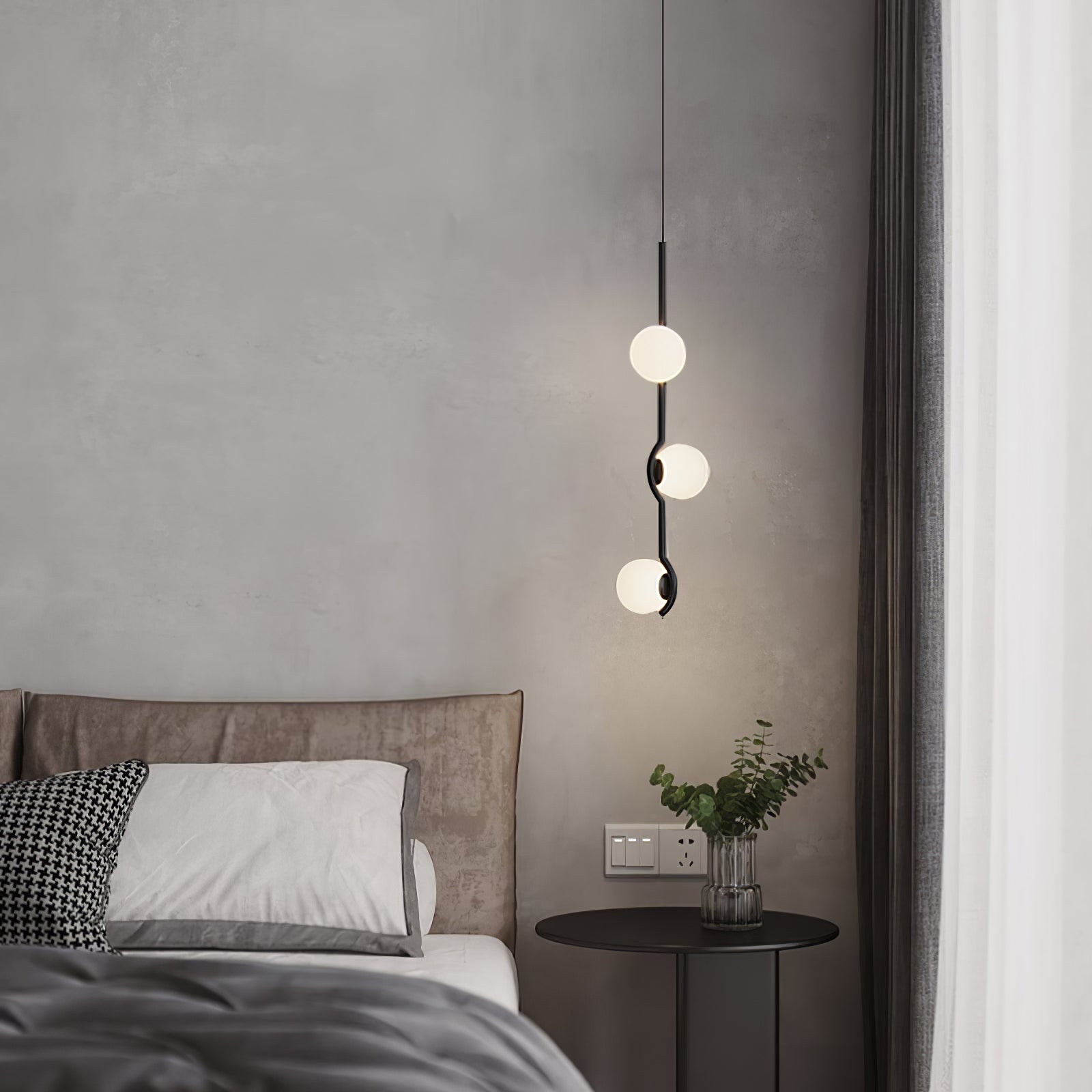 Moderne minimalistisk glaspendellampe med elegant design Hængende lampe Tech Butik