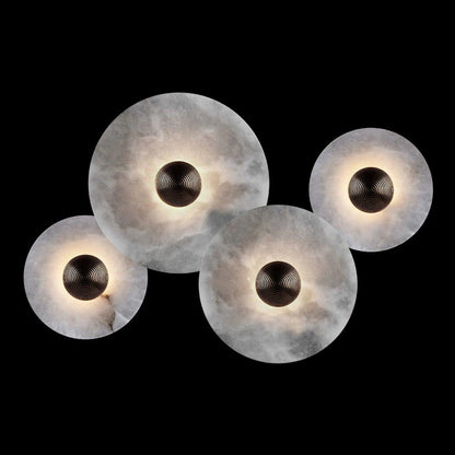 Moderne minimalistisk rund væglampe Væglampe Tech Butik 4 lamper Dia 20cm + Dia 20cm + Dia 25cm + Dia 35cm Guld & Hvid Varmt Lys