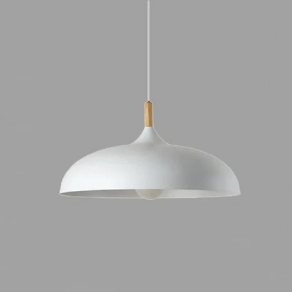 Moderne nordisk loftlampe i skandinavisk egetræsdesign Hængelampe Tech Butik Hvid Varm Hvid dia35cm X h23cm