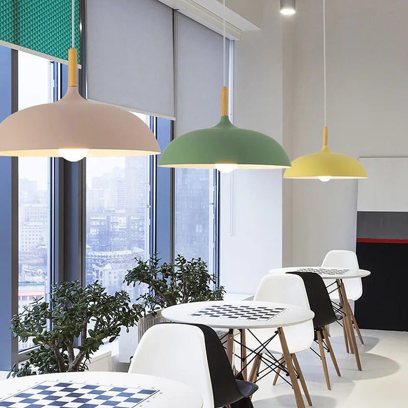 Moderne nordisk loftlampe i skandinavisk egetræsdesign Hængelampe Tech Butik