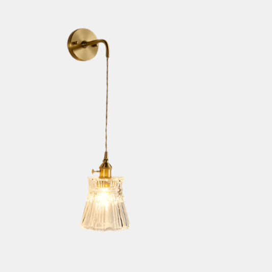 Moderne nordisk væglampe i klart glas til elegant stemning Væglamper Tech Butik Konisk