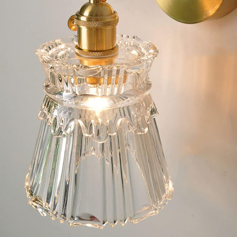Moderne nordisk væglampe i klart glas til elegant stemning Væglamper Tech Butik