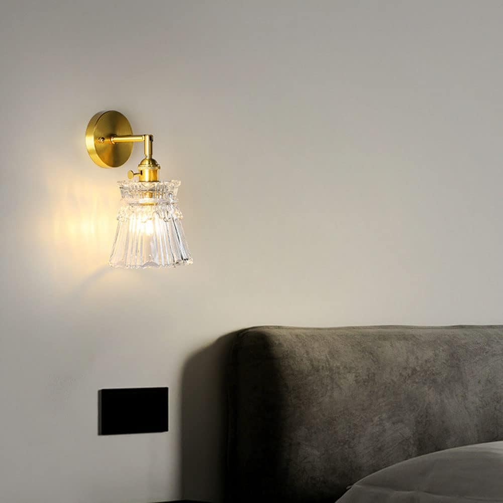 Moderne nordisk væglampe i klart glas til elegant stemning Væglamper Tech Butik Skylle