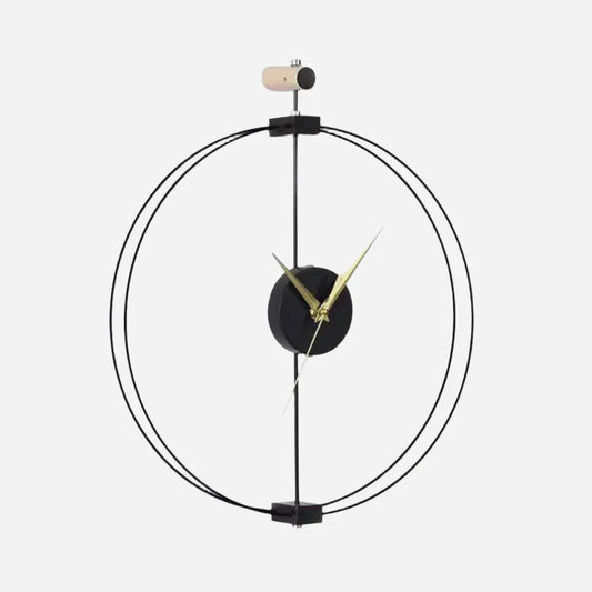 Moderne og robust vægur Ure Tech Butik Sort