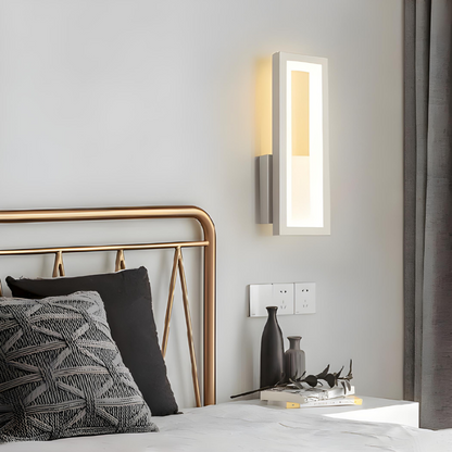Moderne rektangulær LED-væglampe til elegant belysning Væglamper Tech Butik Hvid