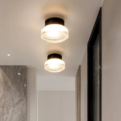 Moderne rund væglampe i harpiks med LED-lys Væglamper Tech Butik
