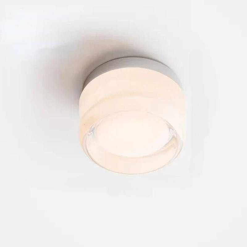Moderne rund væglampe i harpiks med LED-lys Væglamper Tech Butik Hvid B 3-farvet lys