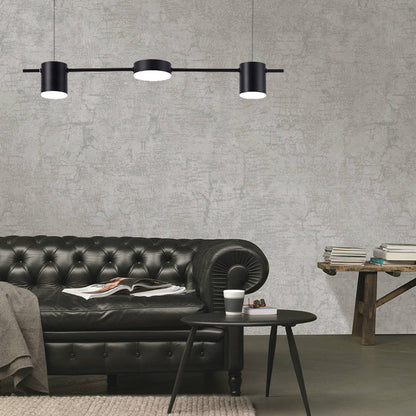 Moderne tromleformet loftslampe i aluminium Hængelampe Tech Butik Sort Hvid 3